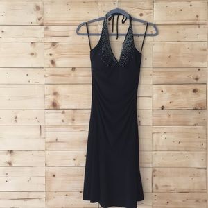 Black Halter dress by Ruby Rox.